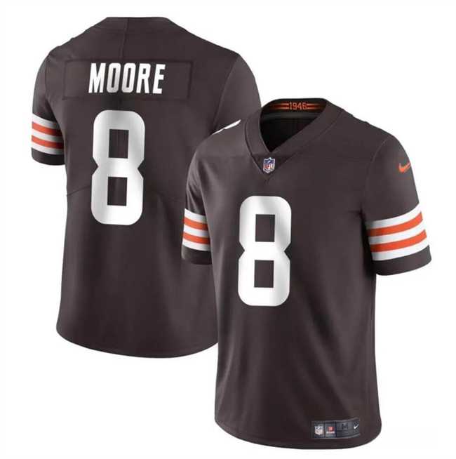 Men & Women & Youth Cleveland Browns #8 Elijah Moore Brown Vapor Limited Stitched Jersey->cleveland browns->NFL Jersey